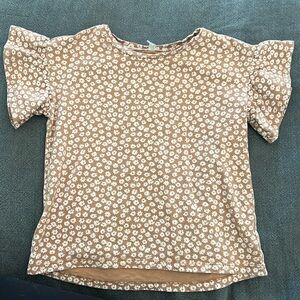 Rylee & Cru Terra Cotta Ditsy Flutter Tee